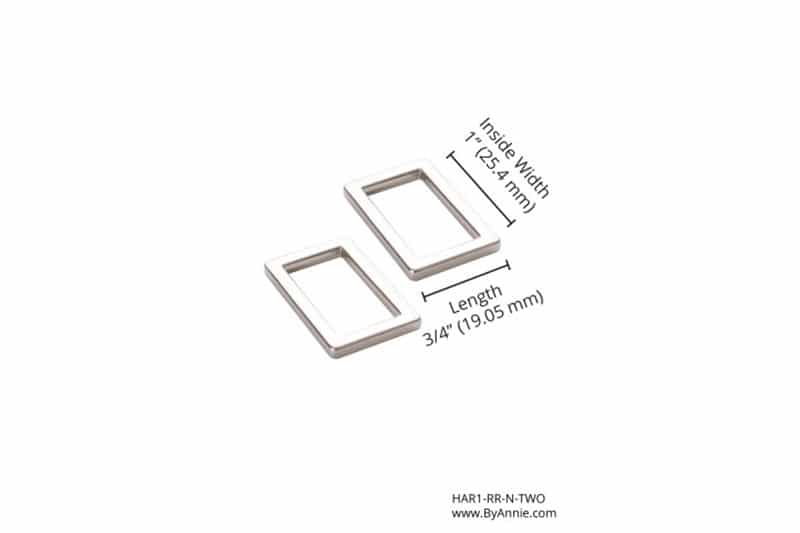 1 inch Flat Rectangle Rings Nickel