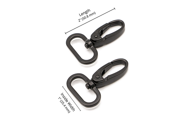 1 inch Swivel Hooks Black