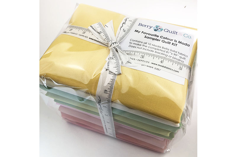 Bella Solid<br>My Favourite Colour<br>Moda Quilt Kit