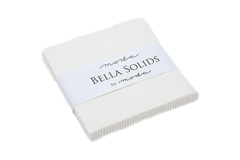 Bella Solid Plain White Moda Charm Pack - 9900PP-98