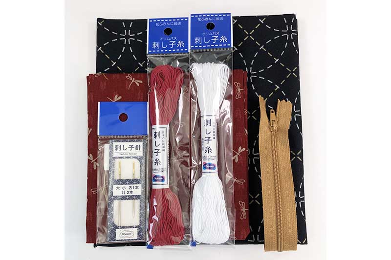 Shippo 'Red'Modern CushionSlow Stitching Kit