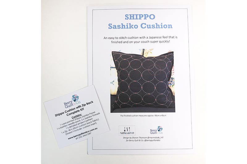 Shippo 'Red'Modern CushionSlow Stitching Kit - Image 2