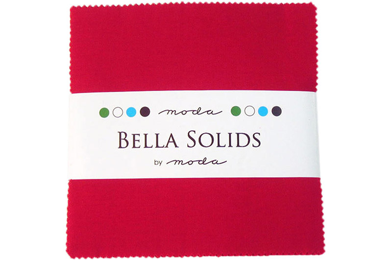 Bella Solid Plain Red Moda Charm Pack