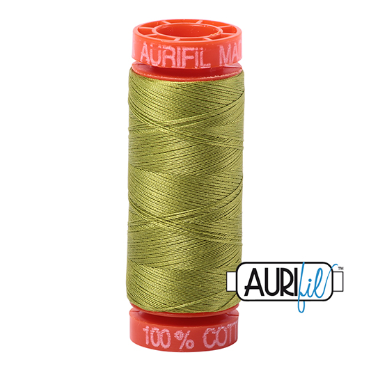 Aurifil 50wt Cotton Mako' 200m Spool - 1147 - Light Leaf Green