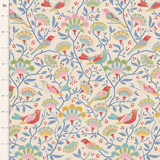 Tilda Jubilee Bird Tree Creme 100557 - Image 3