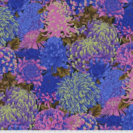 Kaffe Fassett Collective August 2021 - Hokusai Mum's - PWPJ107-Cool