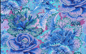 Kaffe Fassett Collective August 2023 - Curly Kale PWPJ120 - Blue