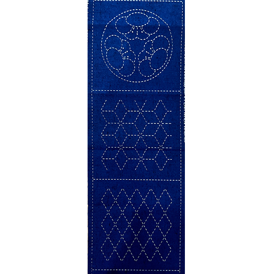 Sashiko Cloth - 7 Sashiko Patterns (Indigo) - Image 3