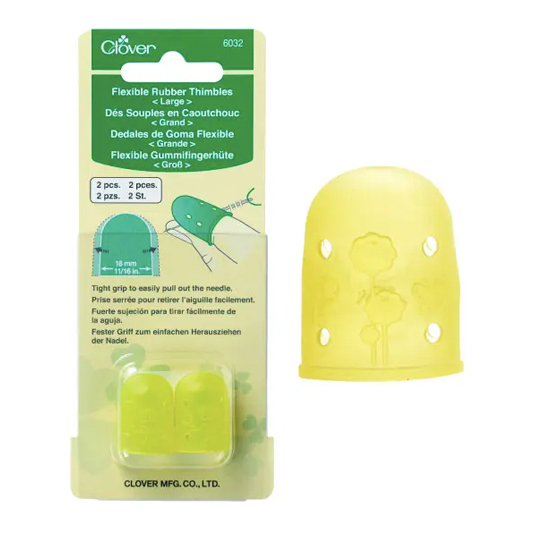 Clover Flexible Rubber Thimbles - Large
