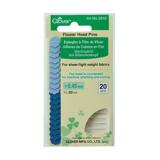 Clover Flower Head Pins - 20 pack