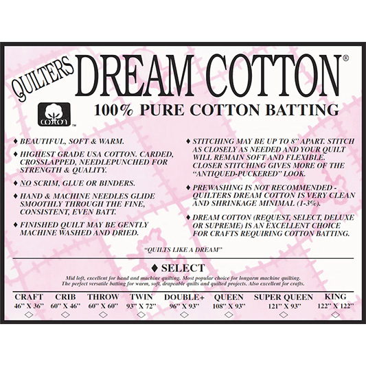 Quilter's Dream Select Pure Cotton Wadding