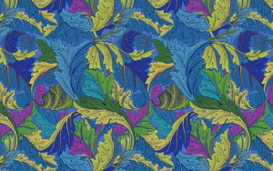 Kaffe Fassett X Morris and Co - Acanthus - PWKW006.Cobalt