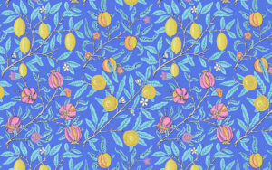 Kaffe Fassett X Morris and Co - Fruit- PWKW010.Cobalt