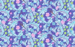 Kaffe Fassett X Morris and Co - Cotton Lawn - Leicester - CLKW006.Cobalt