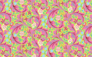 Kaffe Fassett X Morris and Co - Leicester- PWKW011.Fuchsia