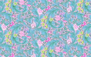 Kaffe Fassett X Morris and Co - Leicester- PWKW011.Aqua