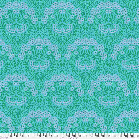 Kaffe Fassett X Morris and Co - Cotton Lawn - Michaelmas - CLKW003.Aqua
