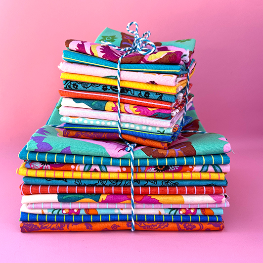 A Spring in Paris by Nathalie Letè and Tula Pink Mini Stripes Fat-Quarter Bundle - Image 3