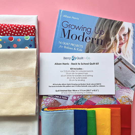 'Back To School' Quilt Kit by Allison Harris + Growing Up Modern Book - Image 4