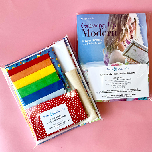 'Back To School' Quilt Kit by Allison Harris + Growing Up Modern Book - Image 6