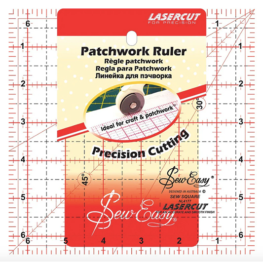 Sew Easy Patchwork Ruler - 6.5" x 6.5" Square