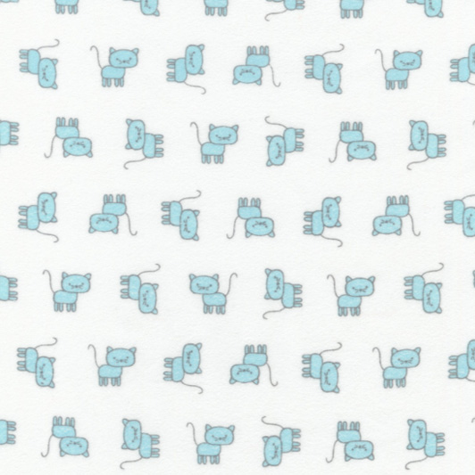 Robert Kaufman Penned Pals Flannel - AAKF-18186-4 Blue Cats